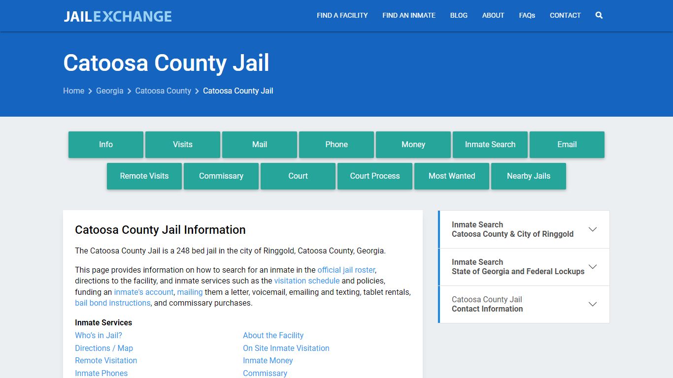 Catoosa County Jail, GA Inmate Search, Information